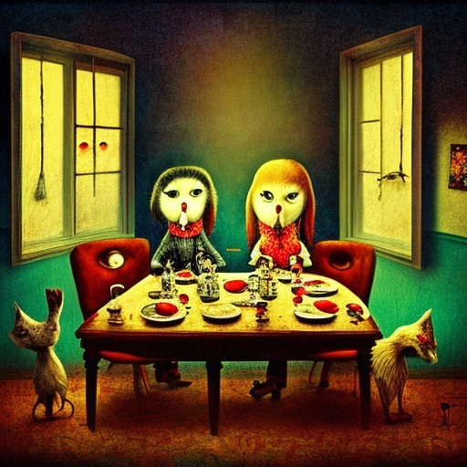 خانواده شاد سر میز شام