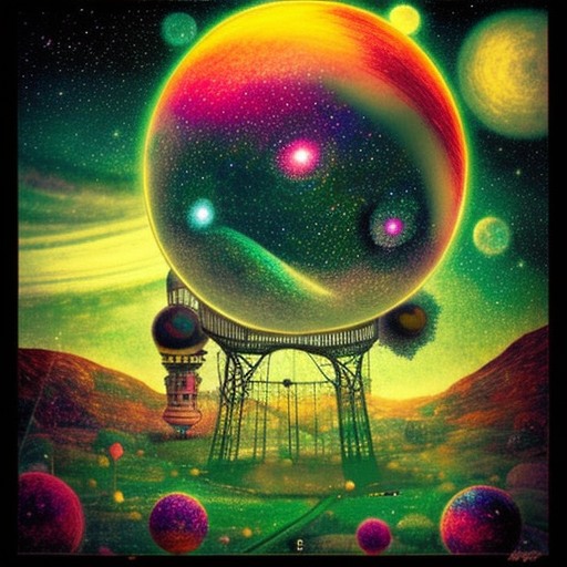 یک سیارک زیبا، رنگارنگ و خیالی