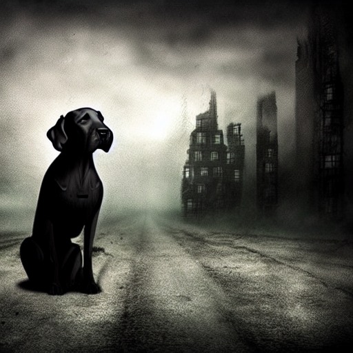 یک سگ سیاه در یک جهان تاریک